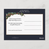 ヴィンテージサンタin雪と子ども&傘 ポストカード (裏面)