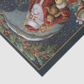 ヴィンテージサンタin雪と子ども&傘 薄葉紙 (詳細)