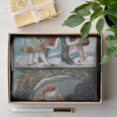 ヴィンテージサンタin雪と子ども&傘 薄葉紙 (ギフト)