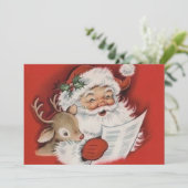 ヴィンテージサンタwithベビールドルフカスタムクリスマス シーズンカード (スタンド正面)