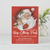 ヴィンテージサンタwithベビールドルフカスタムクリスマス 招待状 (スタンド正面)