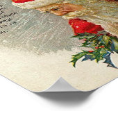 ヴィンテージサンツクリスマスセントニックカード ポスター (角)