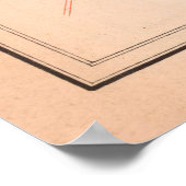 ヴィンテージサンティアゴ・チリの地図(1903年) ポスター (角)