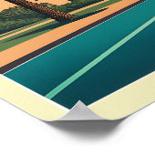 ヴィンテージサンディエゴカリフォルニアサンセット ポスター (角)