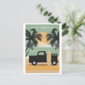 ヴィンテージサンディエゴカリフォルニアビーチトラベル ポストカード (スタンド正面)