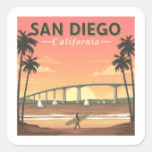 ヴィンテージサンディエゴカリフォルニア スクエアシール (正面)