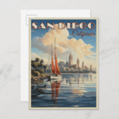 ヴィンテージサンディエゴ,カリフォルニア ポストカード (正面/裏面)