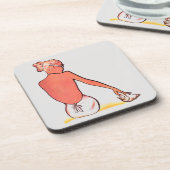 ヴィンテージサンディビーチレトロシーシェルガールサマー コースター (左側)