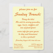 ヴィンテージサンデーブランチヘルシーブレックファーストパーティー 招待状 (裏面)