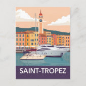 ヴィンテージサントロペス旅行 – リフランスのビエ ポストカード (正面)