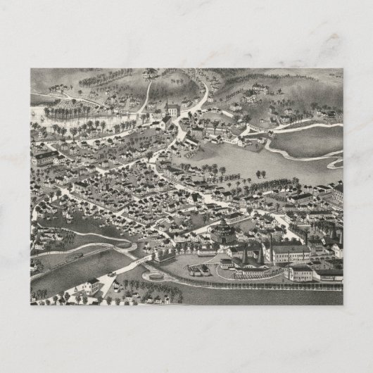 ヴィンテージサンドイッチMAの絵図（1884年） ポストカード (正面)