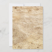 ヴィンテージサンドドル&スターフィッシュビーチブライダルシャワー 招待状 (裏面)