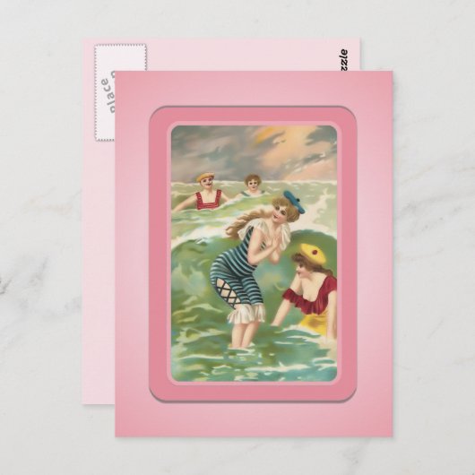 ヴィンテージサンバザービーチバベスハガキ ポストカード (正面/裏面)