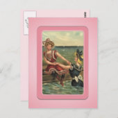 ヴィンテージサンバザービーチバベスハガキ ポストカード (正面/裏面)