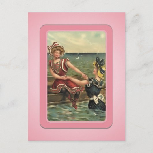 ヴィンテージサンバザービーチバベスハガキ ポストカード (正面)