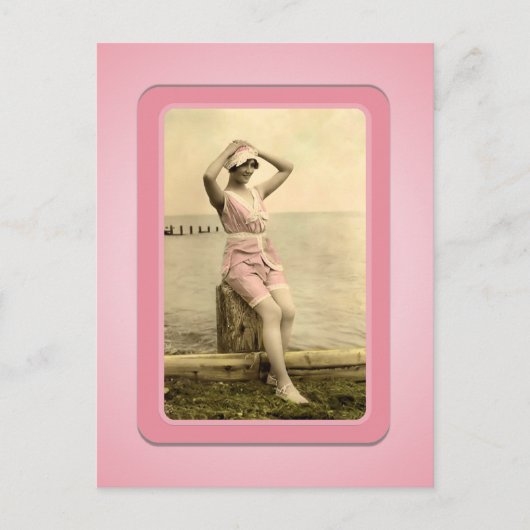 ヴィンテージサンバザービーチバベスハガキ ポストカード (正面)