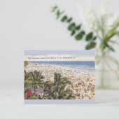 ヴィンテージサンバッシングマイアミビーチフロリダポストカード ポストカード (スタンド正面)