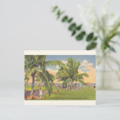 ヴィンテージサンバッシングマイアミビーチフロリダポストカード ポストカード (スタンド正面)