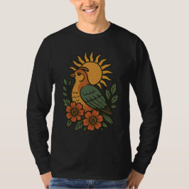 ヴィンテージサンバード フラワーアート Tシャツ