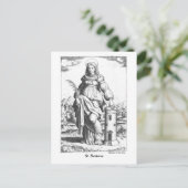 ヴィンテージサンバーバラ中世サンアートカラーリング ポストカード (スタンド正面)