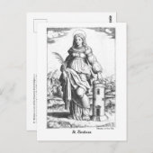 ヴィンテージサンバーバラ中世サンアートカラーリング ポストカード (正面/裏面)