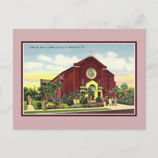 ヴィンテージサンパウロのカトリック教会サンクトペテルブルク ポストカード (正面)