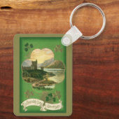 ヴィンテージサンパトリックスデイグリーティングキャッスルシャムロック キーホルダー (裏面)