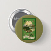 ヴィンテージサンパトリックスデイグリーティングキャッスルシャムロック 缶バッジ (正面&裏面)