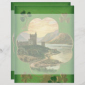 ヴィンテージサンパトリックスデイグリーティングシャームロックキャッスル (正面/裏面)