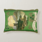 ヴィンテージサンパトリックスデイグリーティングシャームロックキャッスル アクセントクッション (裏面)