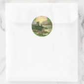 ヴィンテージサンパトリックスデイグリーティングシャームロックキャッスル ラウンドシール (バッグ)