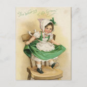 ヴィンテージサンパトリック・デイ・ガール ポストカード (正面)