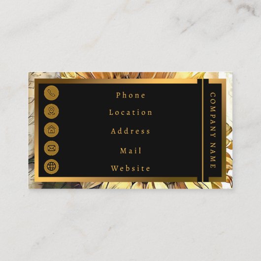 ヴィンテージサンヒマワリモダンアートコレクション 名刺 (裏面)