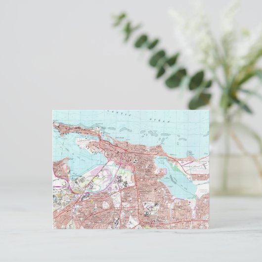 ヴィンテージサンファンプエルトリコの地図(1969年) ポストカード (スタンド正面)