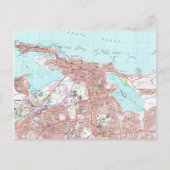 ヴィンテージサンファンプエルトリコの地図(1969年) ポストカード (正面)