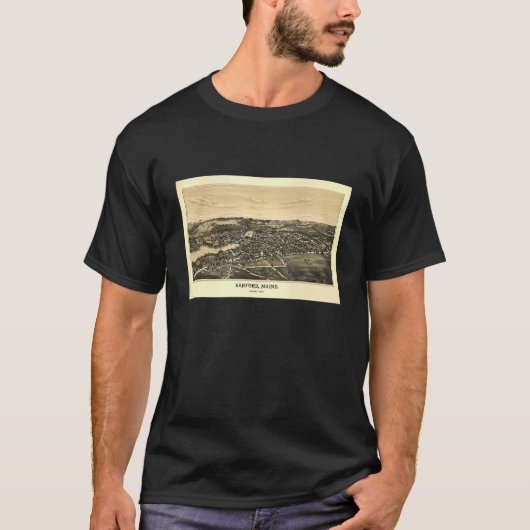 ヴィンテージサンフォードMEの地図1889 Tシャツ (正面)