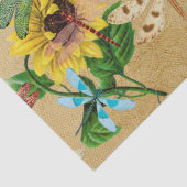 ヴィンテージサンフラワーズアンドドラゴンフライズデコパージュ 薄葉紙 (詳細)