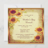 ヴィンテージサンフラワーズマザーズデイブランチ 招待状 (裏面)