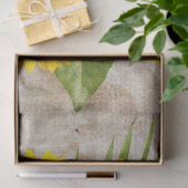 ヴィンテージサンフラワーブーケデクページティッシュペーパー 薄葉紙 (ギフト)