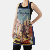 ヴィンテージサンフランシスコのケーブルカー旅行ポスターアート エプロン (インサイチュ)