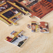 ヴィンテージサンフランシスコのケーブルカー旅行ポスターアート ジグソーパズル (側面)