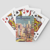 ヴィンテージサンフランシスコのケーブルカー旅行ポスターアート トランプ (裏面)