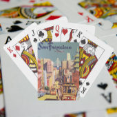 ヴィンテージサンフランシスコのケーブルカー旅行ポスターアート トランプ