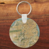 ヴィンテージサンフランシスコの地図（1915年） キーホルダー (正面)