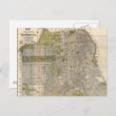 ヴィンテージサンフランシスコの地図(1932年) ポストカード (正面/裏面)
