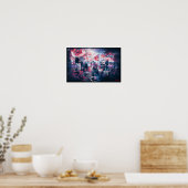 ヴィンテージサンフランシスコの錆びた風景の裏側 ポスター (キッチン)