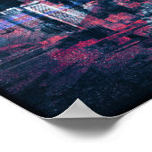 ヴィンテージサンフランシスコの錆びた風景の裏側 ポスター (角)