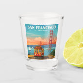 ヴィンテージサンフランシスコカリフォルニア ショットグラス (正面)