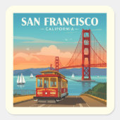 ヴィンテージサンフランシスコカリフォルニア スクエアシール (正面)