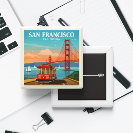 ヴィンテージサンフランシスコカリフォルニア 缶バッジ